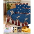 thumbnail image 4 of Star Stripes Flag Sofa Covers for 3 Cushion,Washable Couch Cover for Sectional Sofa Slipcovers with Tassel,Rustic Shabby Chic Wood Grain Loveseat Covers Futon Cover Throw Blanket 71''x118'', 4 of 8