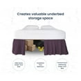 thumbnail image 3 of HNB Store Ruffled Bed Skirt Easy Fit 12" inch Drop | Microfiber Made | Decorative Short Queen Size Bedskirt | Plum, 3 of 7