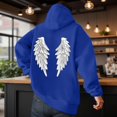 thumbnail image 2 of KKBOTIVE Mens Fashion Angel Wing Printed Hoodies Casual Long Sleeve Hooded Pullover for Men's Fall Winter Streetwear Blue Size: XXXL, 2 of 4
