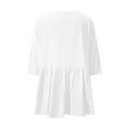 thumbnail image 6 of Fanxing Summer Linen Work Tops for Women Trendy Button Down V Neck Boho Long Tunics Tops S-2XL, 6 of 6