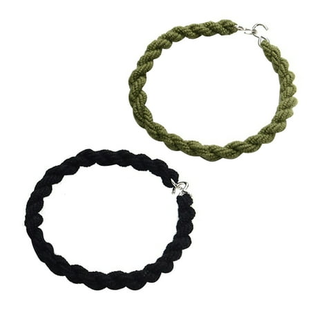 

2pcs Pants Rope Elastic Leggings Arm Durable Leg Strap Outdoor Pants Rubber Band for Riding Camping (Green and Black)