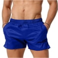 thumbnail image 1 of Kakii Mens Swim Trunks Elastic Waist Summer Beach Shorts Low Waist Bathing Suit Swimwear with Pockets, 1 of 6
