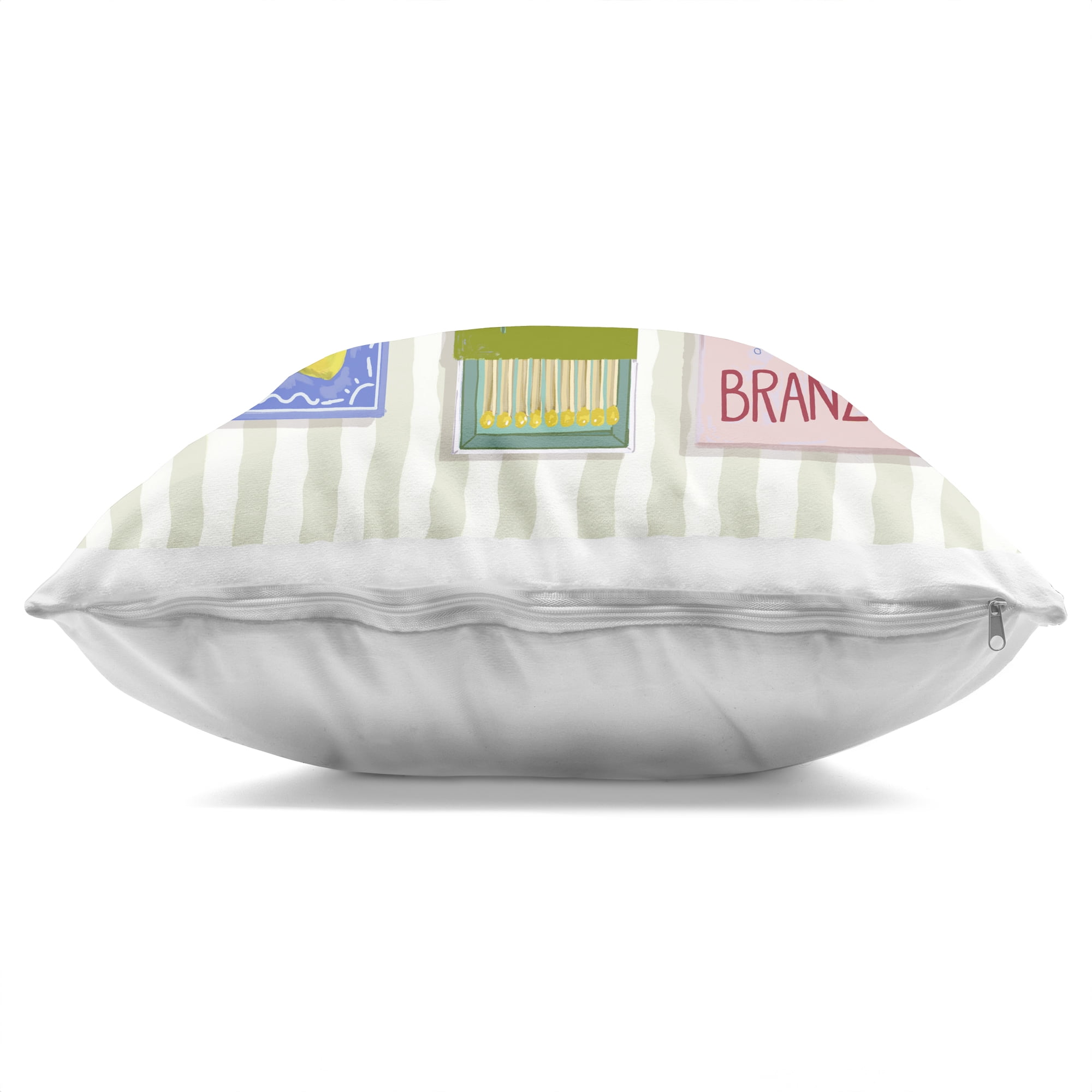 Stupell Industries Ciao Bella Seaside Matchboxes Decorative Printed Throw Pillow, design by Rachel Nerney, 18 x 7 x 18