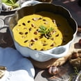 thumbnail image 3 of Staub Cast Iron 3.5-qt Pumpkin Cocotte with Gold Stem - White, 3 of 6