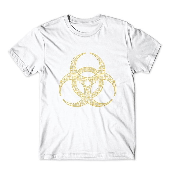 Mighty Circus Biohazard Symbol T-Shirt 100% Cotton Premium Tee NEW - White, Medium