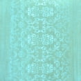 thumbnail image 1 of Ahgly Company Indoor Square Oriental Light Blue Industrial Area Rugs, 3' Square, 1 of 4