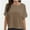Brown, variant on Summer Tops Womens Solid T Shirts for Women Loose Shirts Basic Tee