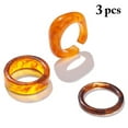 thumbnail image 2 of Resin Rings Vintage Casual 3PCS Simple Open Finger Rings Thin Rings Chunky Rings, 2 of 10
