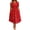 Red, variant on CHGBMOK Vintage Floral Wrap Midi Dress Women High Waist Tummy Control Short Sleeve Pocket Flowy Sundress S-5XL Elegant Dress for Wedding Party Daily Travel