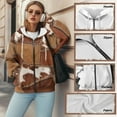 thumbnail image 6 of Uorisanigo Brown Cow Print Zip Up Hoodies for Women Size 4XL Pocket Lightweight Oversized Sweatshirt for Women Loose Warm Fall Fashion Outfits Long Sleeve Hoodie Oversized Sweatshirt, 6 of 7