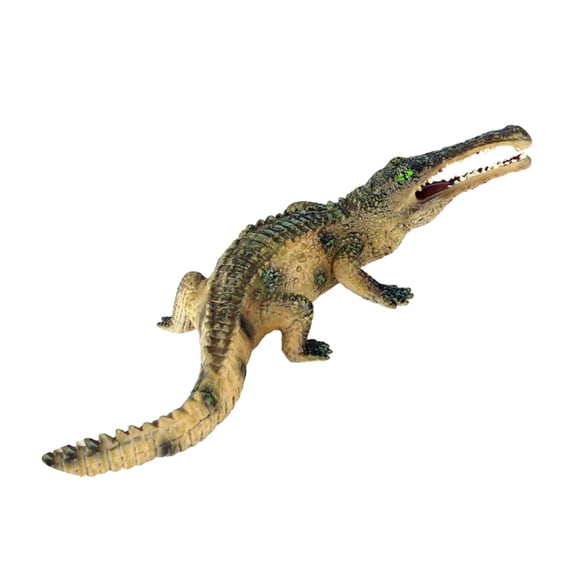 Pitycbo Realistic Crocodile Figurines Desktop Decoration Alligator Figurines Eduactional Light Green