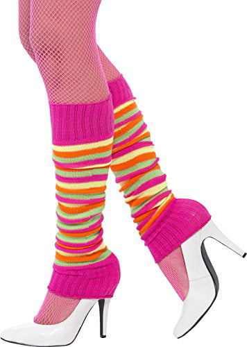 Durio 80s Leg Warmers Ribbed Knit Neon Leg Warmers for Women 80s Costume for Party