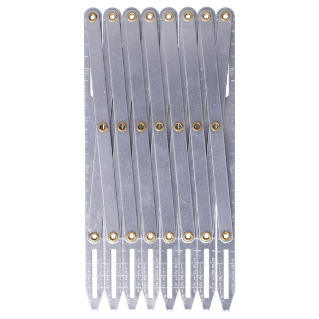 Jauge de Couture en Aluminium Longueur Réglable Accessoires de Rideau Multifonctionnels Anti-Rouille pour la Maison