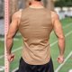 thumbnail image 3 of Camiseta de tirantes de cuello redondo para hombre, informal, sin mangas, de verano, para fitness y deportes, cómoda, de poliéster., 3 of 4