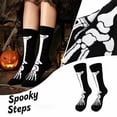 thumbnail image 2 of Halloween Skeleton Socks, Spooky Bone Print Crew Socks, Funny Skull Socks for Men Women, Halloween Costume Accessories, Novelty Holiday Party Socks, Cute Gothic Socks, Seasonal Fall Winter Socks, 2 of 7