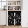 thumbnail image 6 of Black Dandelion Kitchen Curtain for Berdoom Living Room Cafe 45 Inch Length, Spring Modern Minimalist Country Flower Tiers Curtains Light Filtering Drapes Window Treatment 2 Panels 52"Wx45"L, 6 of 8