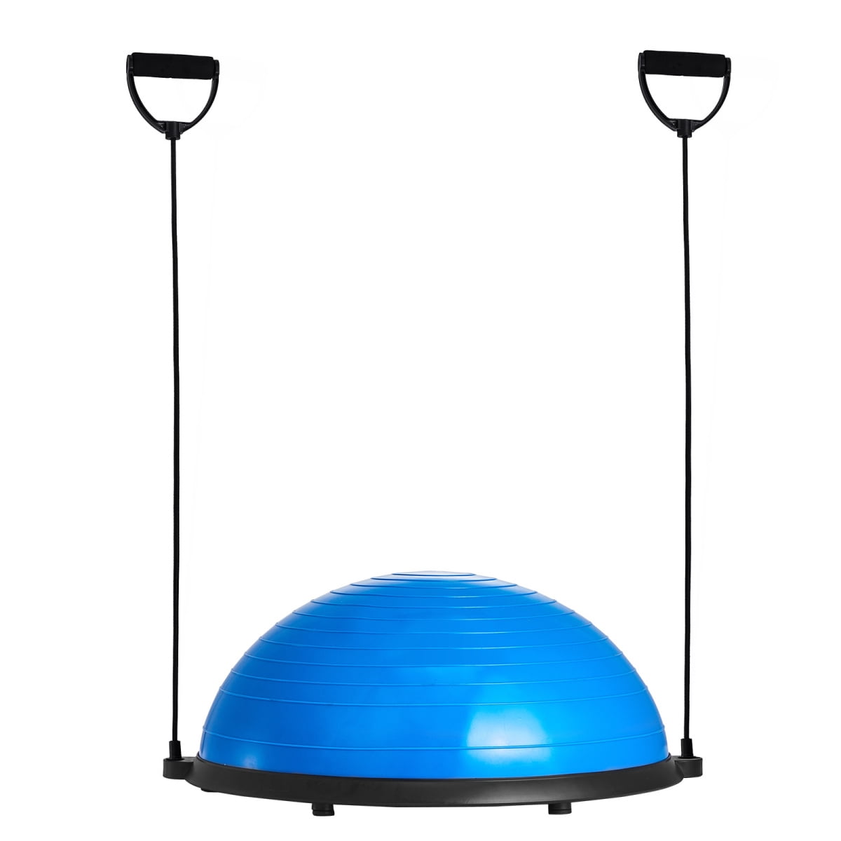 ZHICHUN 23 Inch Half Exercise Ball Trainer 660 lbs Stability Yoga Ball with Resistance Bands & Foot Pump Blue