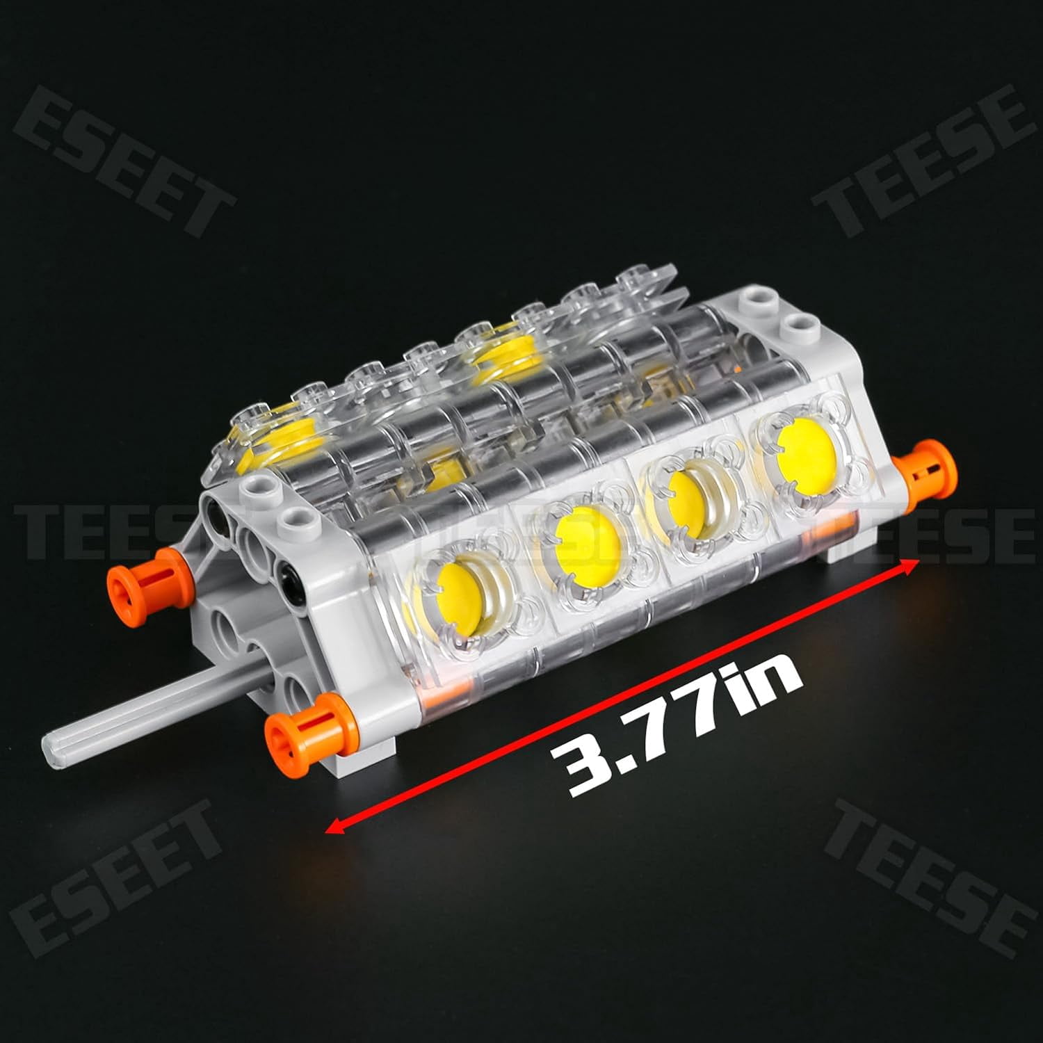 Domoni V8 Engine Building Kit - Crankshaft, Rods, Cylinder Head For MOC, STEM & RC Car Projects