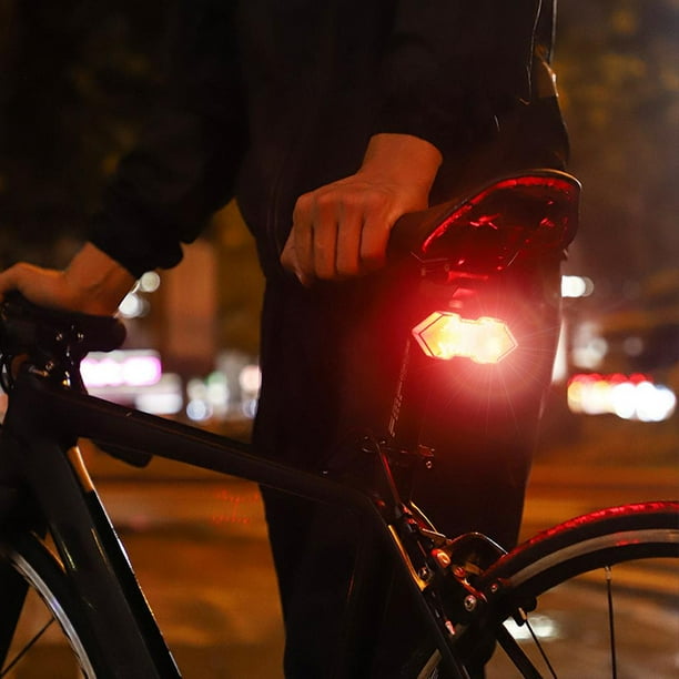 Bici Tailight Frontal y lámpara de advertencia impermeable, telemando, luz recargable USB Luz intermitente para DYNWAVEMX luz trasera de bicicleta