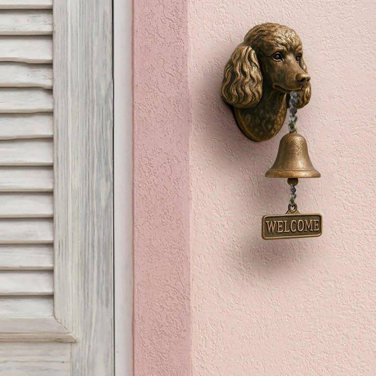 Honeeladyy Poodle Welcome Doorbell - Vintage 3D Poodle Welcome