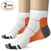 2 Pack L/X Orange Plantar Fasciitis Socks Premium Ankle Support Compression Sleeve