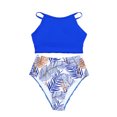 thumbnail image 5 of Aleumdr Womens Bathing Suits 2 Piece Bikini Set Vintage Swimsuits High Waisted Bikini Sets Summer Push Up Swimwear Blue 2XL, 5 of 7