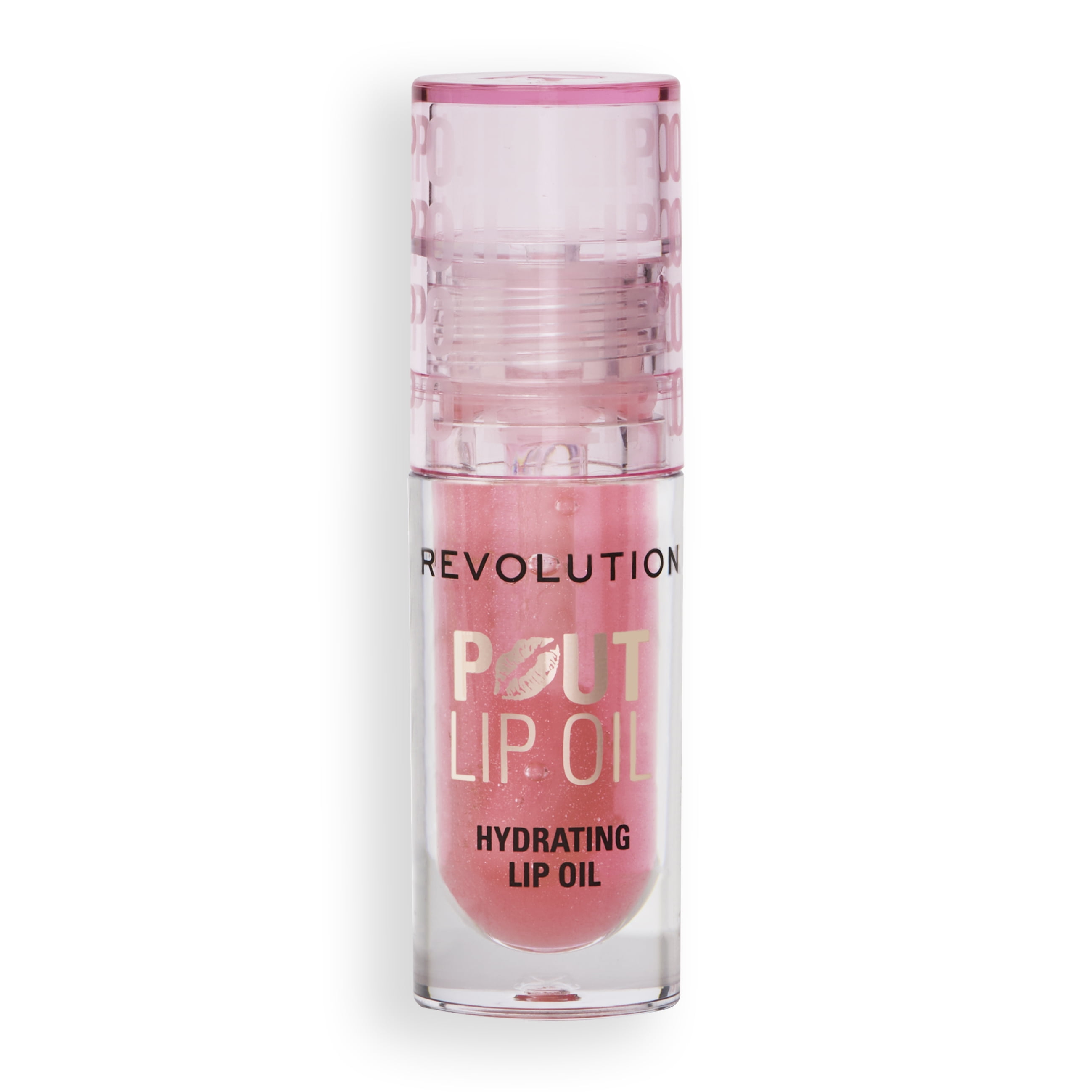 Revolution Pout High-Shine Lip Oil with Vitamin E, Glam Pink Shimmer