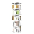 thumbnail image 7 of MIDOQIN Rotating Bookshelf, 5 Tier Rotating Bookshelf Tower, Floor Standing Bookcase Storage Rack, Wooden Small Corner Bookshelf for Small Spaces, Living Room, 7 of 7
