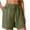 Army Green, variant on RYRJJ Women's Cotton Linen Shorts Drawstring Elastic Waist Shorts Casual Summer Comfy Lightweight Baggy Beach Shorts with Pockets(Khaki,L)