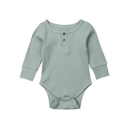 

Baby Stylish Jumpsuit Monochrome Casual Long Sleeve Soft Romper