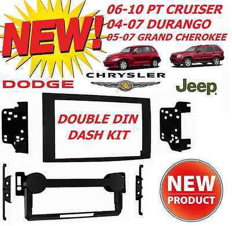 Kit Cruscotto Metra 956546B Per Jeep Grand Cherokee 1999-2004 - Per Stereo Doppio DIN, Finitura Nera Opaca