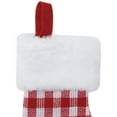 thumbnail image 3 of Northlight 7" Red and White Buffalo Plaid Mini Christmas Stocking with Faux Fur Cuff, 3 of 6