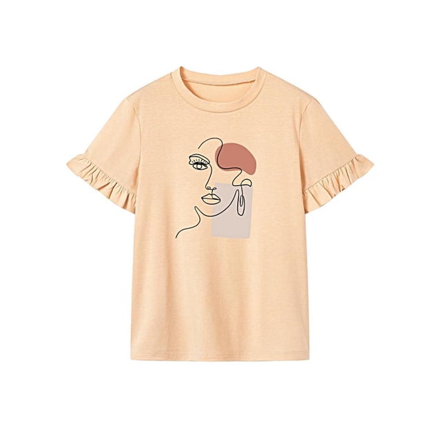 Camiseta para mujer con cuello redondo, camisetas de verano de recuerdo para viajes por la calle L