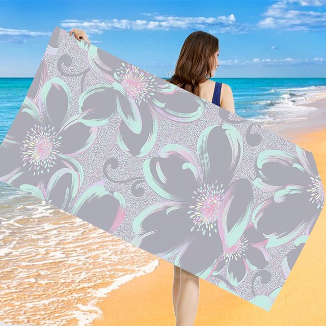 Aueoeo Beach Towel Oversized,Super Absorbent Sand Free Thick Microfiber