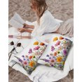 thumbnail image 5 of Waterproof Outdoor Throw Pillows with Inserts 12"x20", Spring Flowers Soft Decorative Pillowcases for Couch Bedroom, Elegant Floral Pastoral Watercolor Botanical Pillow Covers for Sofa Living Room, 5 of 8