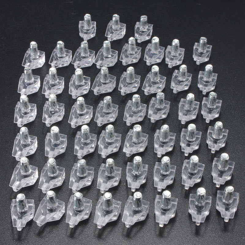 30pcs 5mm Clear Plastic Shelf Support Pin Peg Studs for Kitchen Cabinet Shelves 