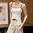thumbnail image 4 of Gfyviroh Women's Cotton Cami Tops Casual Sleeveless Spaghetti Strap Tops Thin Comfortable Summer Slim Undershirts, 4 of 5