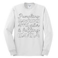 thumbnail image 2 of Wild Bobby Pumpkins Hayrides Apple Cider and Falling Leaves White and Black Halloween Men Long Sleeve Shirt, White, Large, 2 of 6