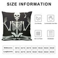 thumbnail image 5 of Shangniulu Skull Yoga Throw Pillow Covers Meditating Skeleton Square Pillowcases Cushion Cover for Room Sofa Chair Bed Home Decor, 5 of 5