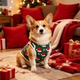 thumbnail image 5 of huayou Christmas Pet Sleeveless Vest, Santa Hat & Snowflake Printed Dog Cat Tank Top, Holiday Warm Clothes for Small Medium Pets, M Size, 5 of 7