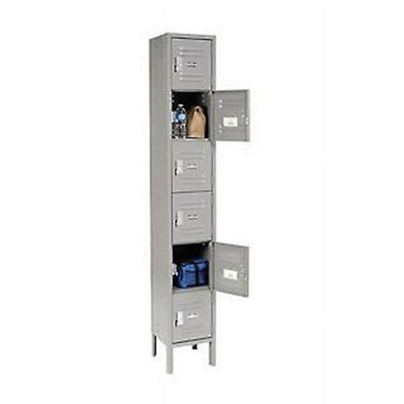 Nexel Industries I6156KDGY Ready to Assemble 6 Tier & 6 Door Locker, Gray - 12 x 15 x 12 in.