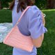 thumbnail image 5 of Bolso bandolera para mujer Bolso de un solo hombro de piel sintética Bolso con estampado de piedras, 5 of 6