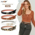 thumbnail image 2 of Women Skinny Leather Belt,Thin Waist Belt for Dresses Pants Jeans, 2 of 5