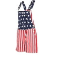 thumbnail image 3 of Gvmfive Men American Flag Print Bibs Denim Jumpsuit Shorts Jeans Overalls, 3 of 3