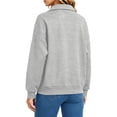 thumbnail image 5 of UVN Sweatshirts Jackets for Women Long Sleeve Lapel Zip Up Coats Ladies Trendy Fall Casual Outerwear Tops with Pockets, 5 of 9