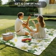 thumbnail image 5 of Fsddascl Green Floral Leaves Outdoor Rug for Patio/Deck/Porch, Non-Slip Large Area Rug 5 x 8 Ft, Spring Botanical Blooms Indoor Outdoor Rugs Washable Area Rugs, Reversible Camping Rug Carpet Runner, 5 of 5