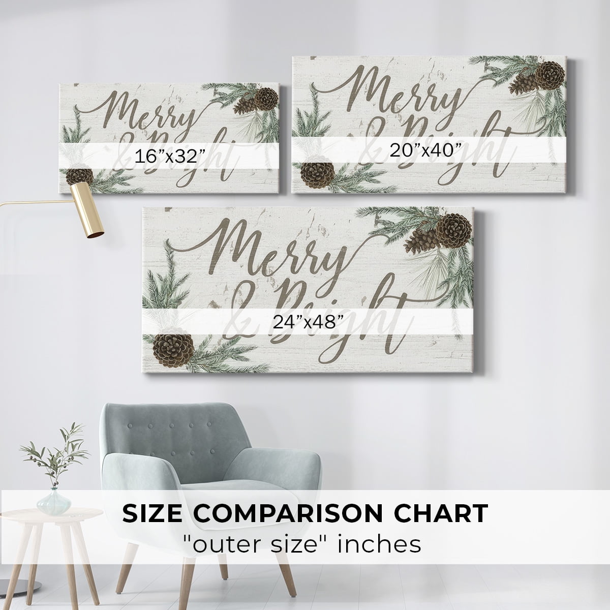 Wreath Sentiments I- Gallery Wrapped Canvas