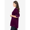 thumbnail image 4 of Roaman's Women's Plus Size Pintuck Velour Tunic, 4 of 4