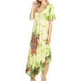 thumbnail image 3 of Sakkas Nalani Womens Flowy Caftan Tie Dye Summer Dress Cover up Relax Fit - Green - One Size Regular, 3 of 5