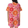 thumbnail image 4 of Womens Pajama Sets With Pocket, Colorful Orange Lounge Sets Short Sleeve Sleepwear PJ Sets for Women, 4 of 6